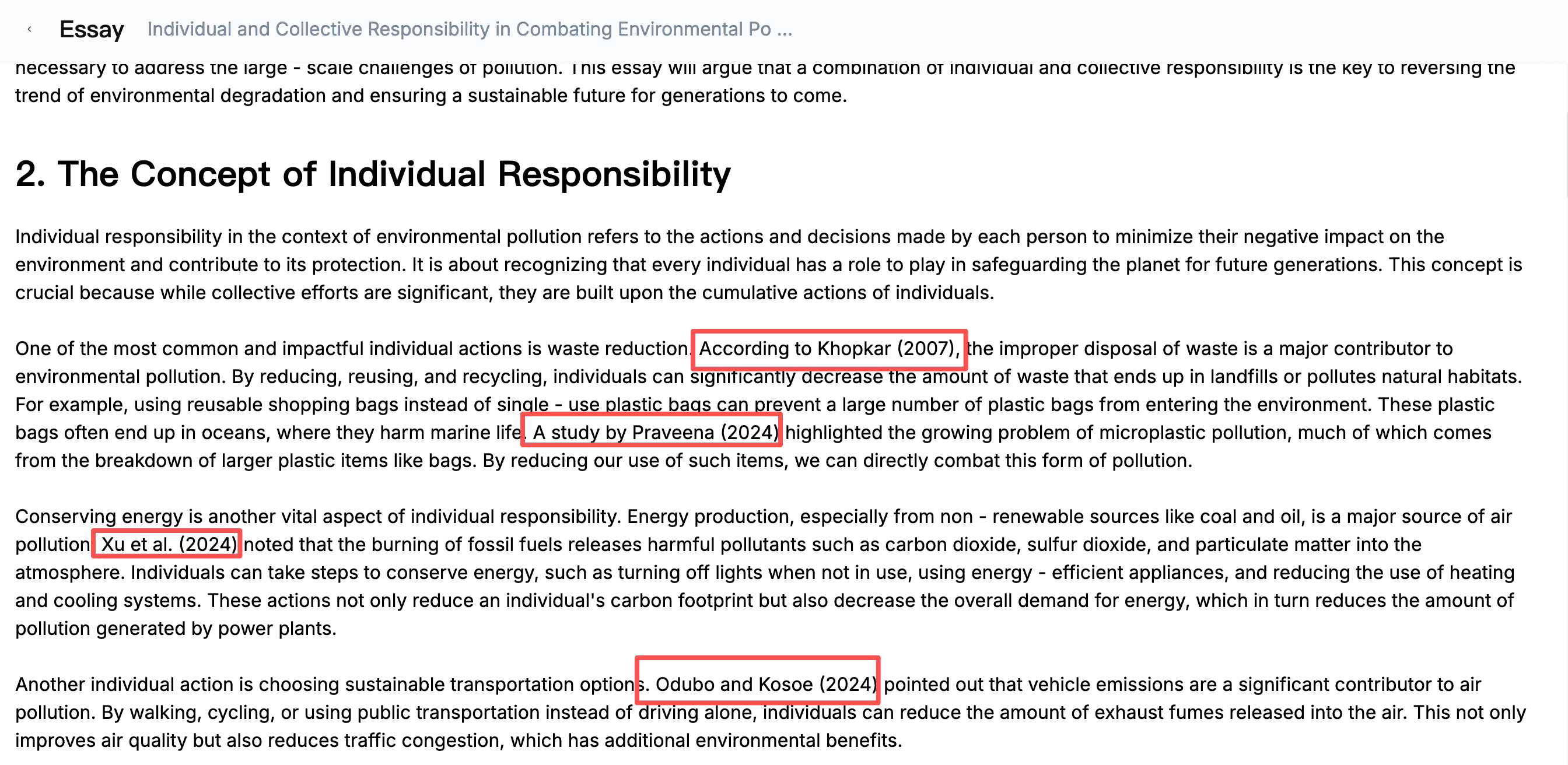 Standardized citation format for academic references